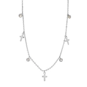 Nordahl Jewellery - CROSS52 halskæde i sølv m. kors og kvarts 225 135